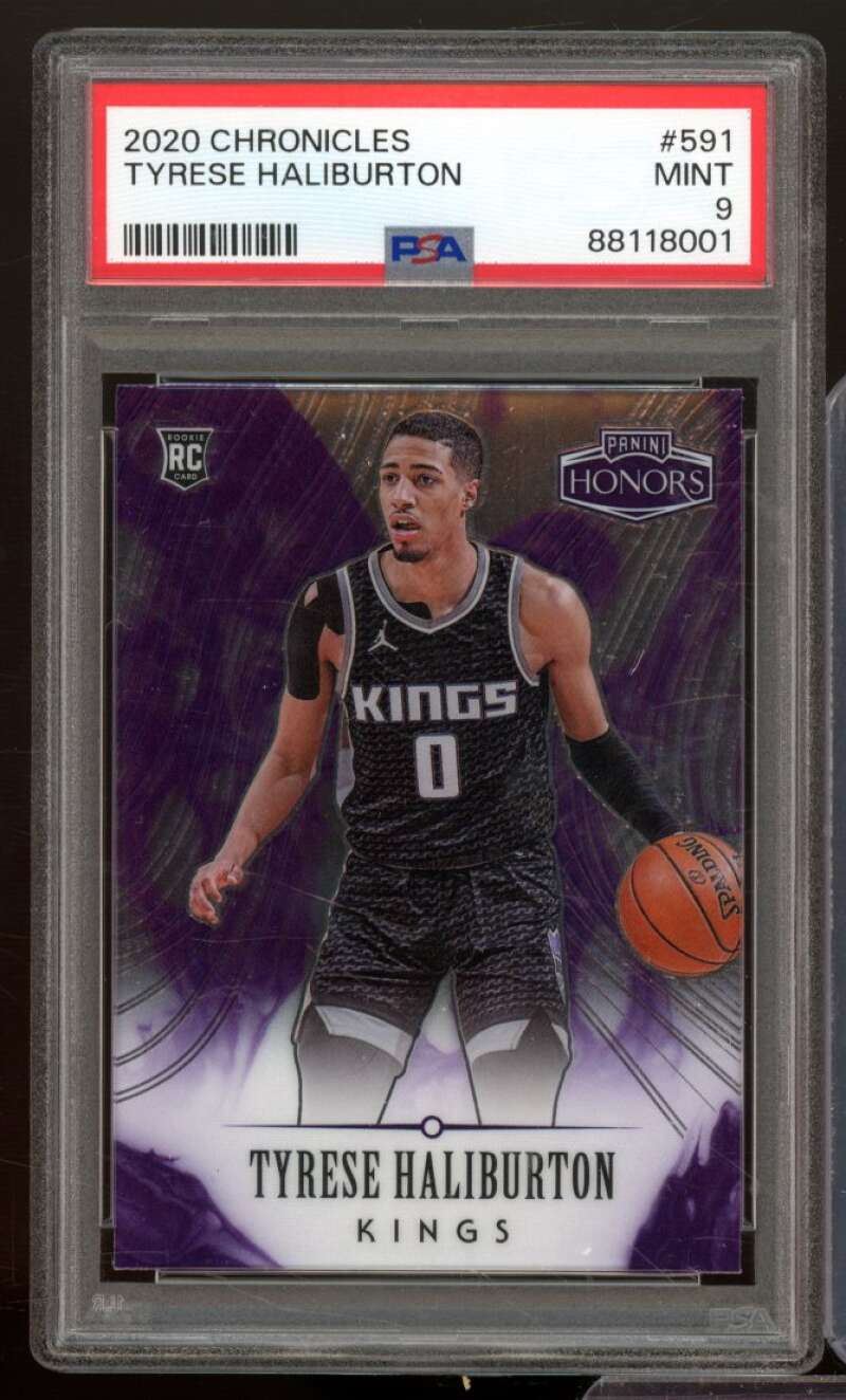 Tyrese Haliburton Rookie Card 2020-21 Chronicles #591 PSA 9 Image 1