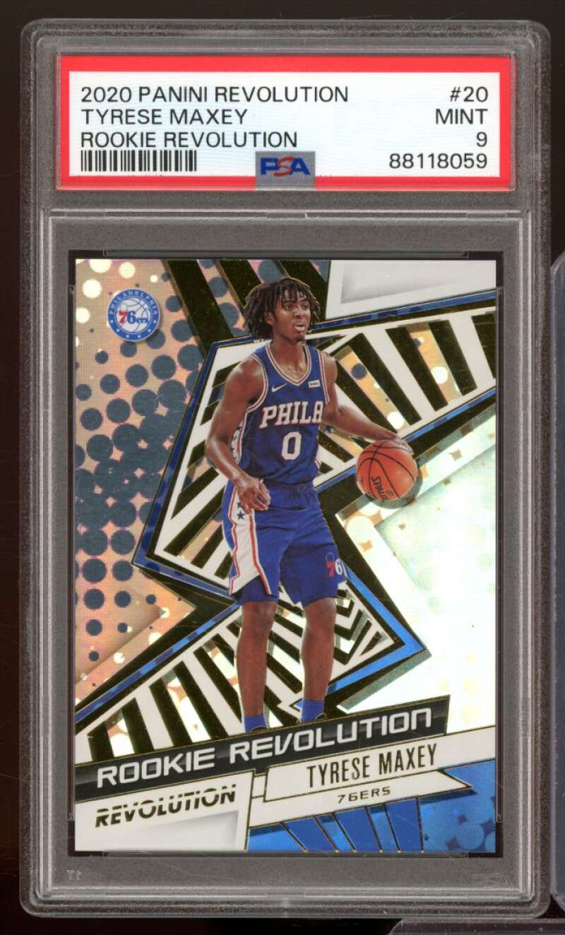 Tyrese Maxey Rookie Card 2020-21 Panini Revolution #20 PSA 9 Image 1