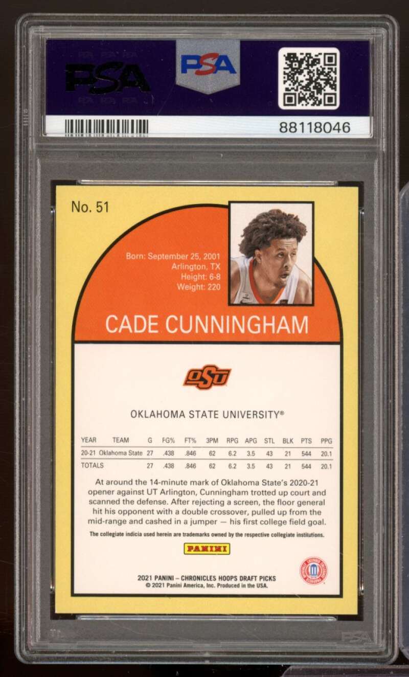 Cade Cunningham Rookie Card 2021-22 Chronicles DP #51 PSA 7 Image 2