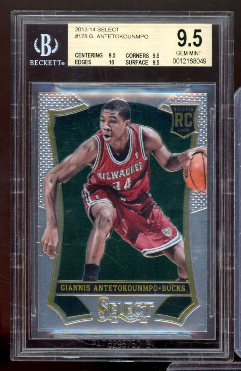 Giannis Antetokounmpo Rookie Card 2013-14 Select #178 BGS 9.5 (9.5 9.5 10 9.5) Image 1