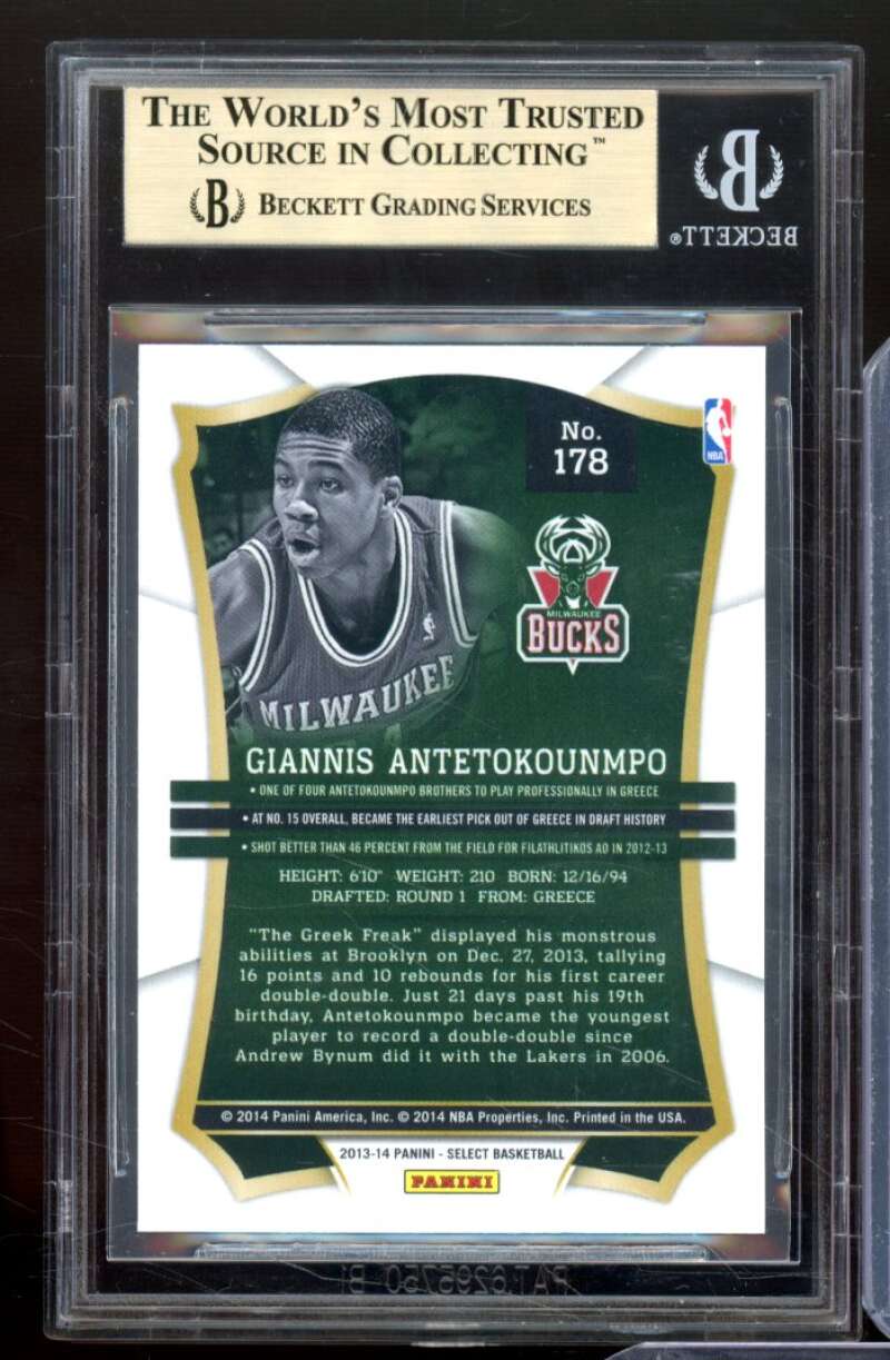 Giannis Antetokounmpo Rookie Card 2013-14 Select #178 BGS 9.5 (9.5 9.5 10 9.5) Image 2