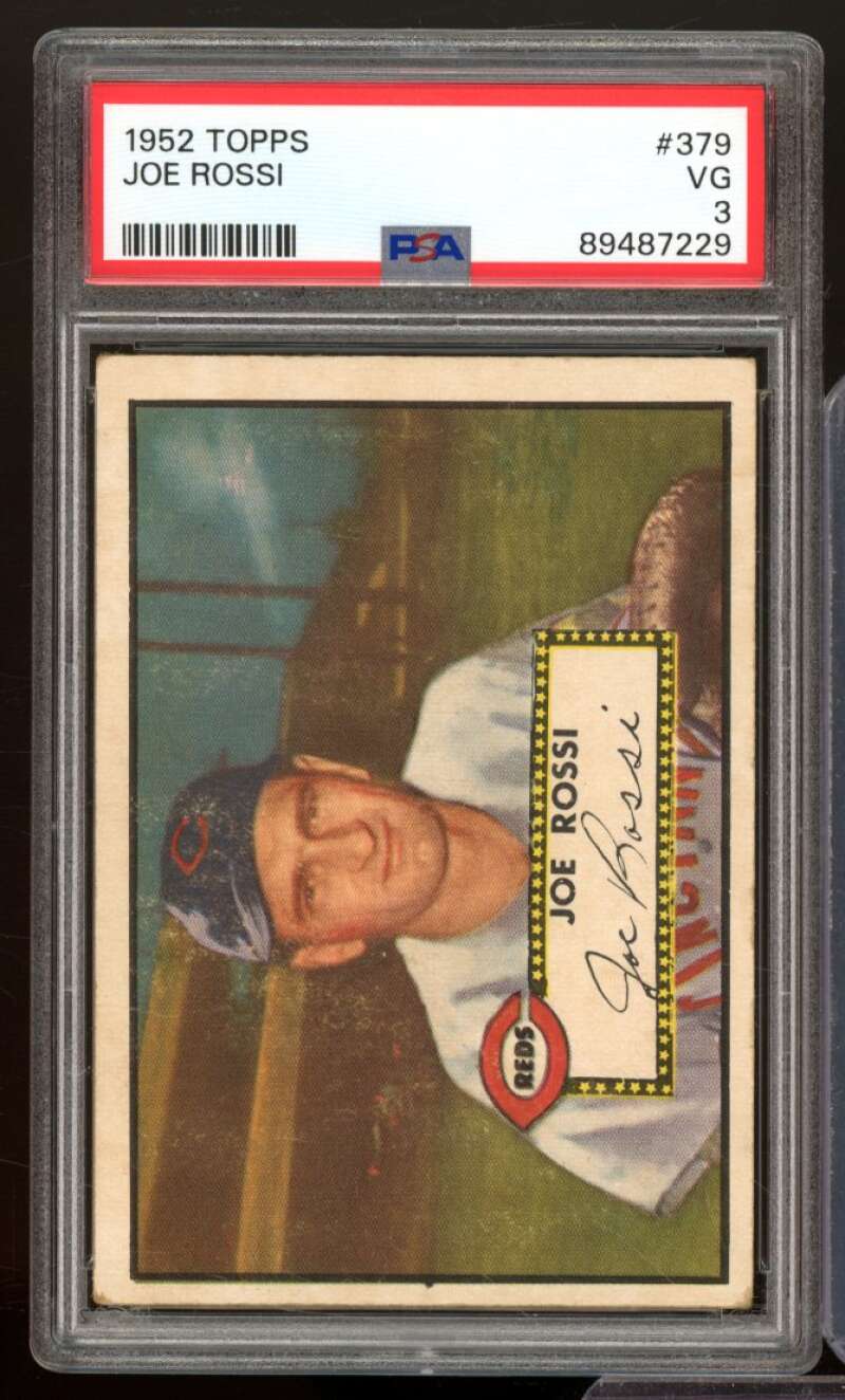 Joe Rossi Rookie Card 1952 Topps #379 PSA 3 Image 1