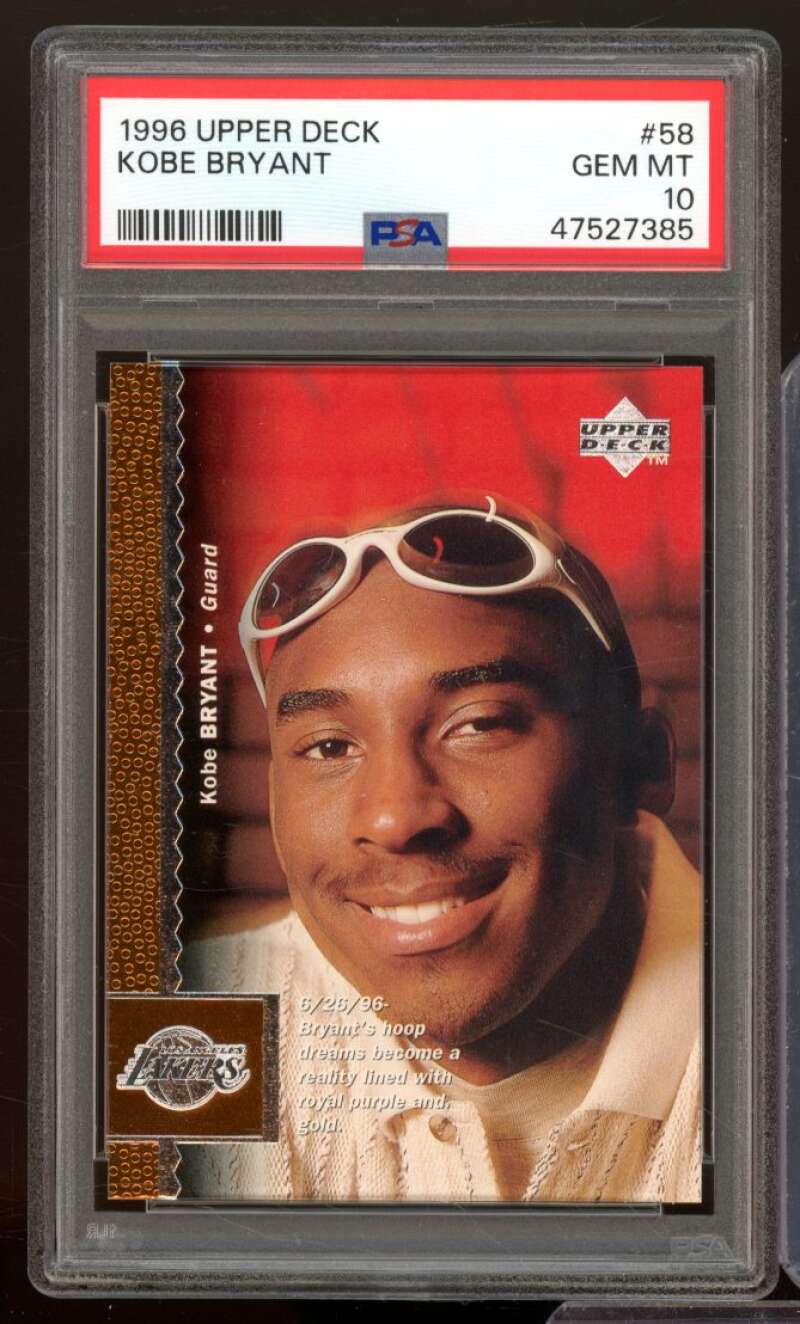 Kobe Bryant Rookie Card 1996-97 Upper Deck #58 PSA 10 Image 1