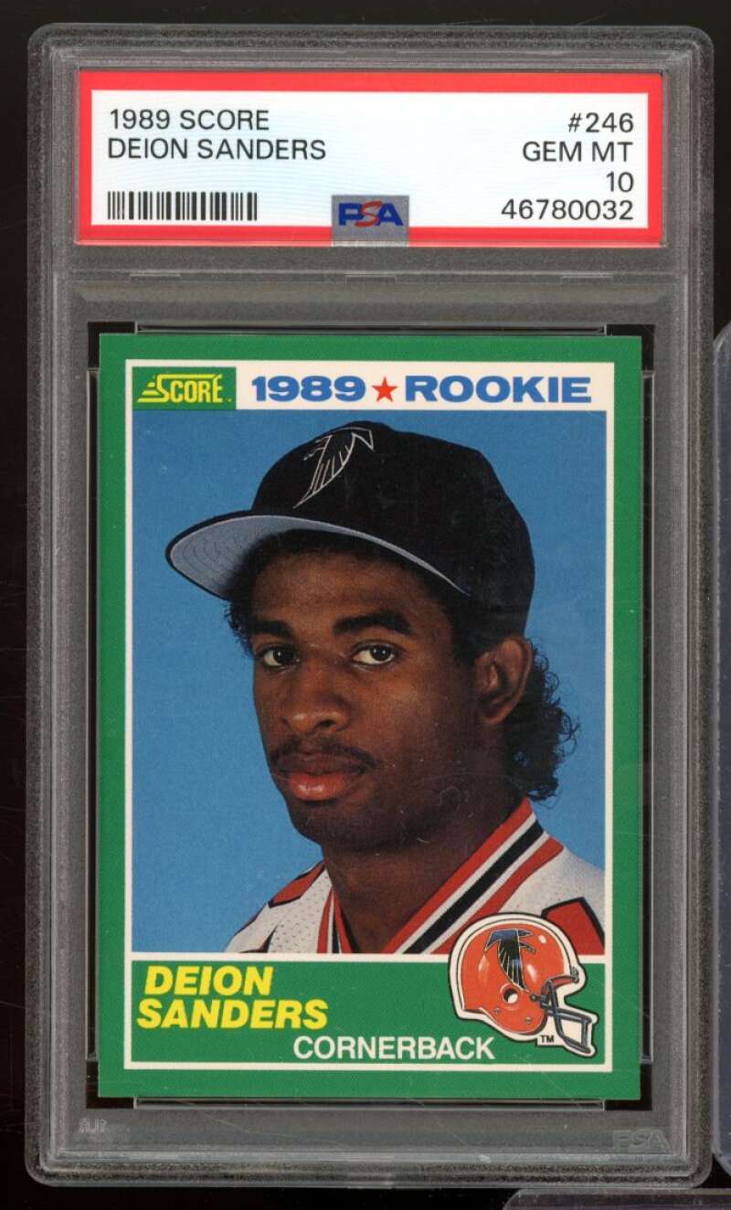 Deion Sanders Rookie Card 1989 Score #246 PSA 10 Image 1