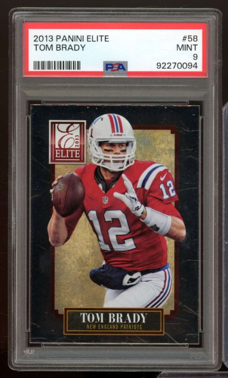 Tom Brady Card 2013 Panini Elite #58 PSA 9 Image 1