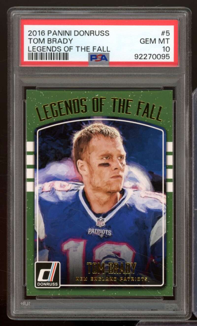 Tom Brady Card 2016 Panini Donruss #5 PSA 10 Image 1