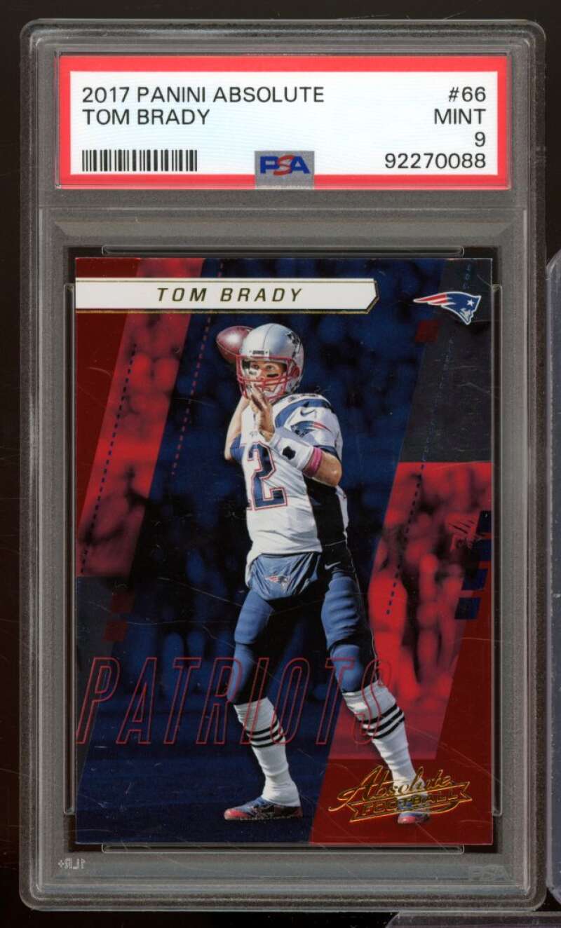 Tom Brady Card 2017 Panini Absolute #66 PSA 9 Image 1