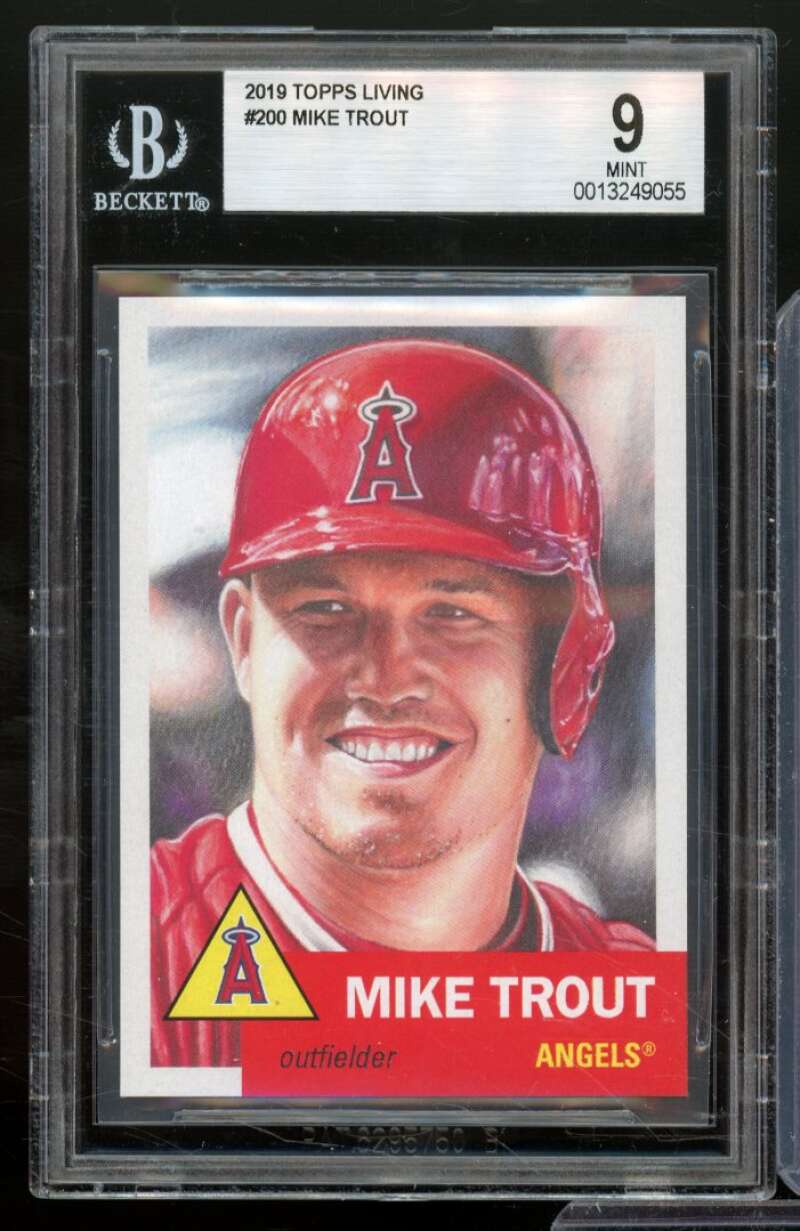 Mike Trout Card 2019 Topps Living #200 BGS 9 Image 1