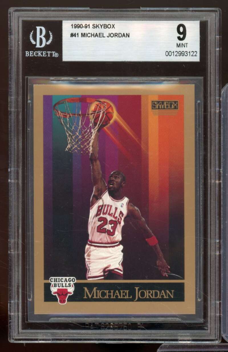 Michael Jordan Card 1990-91 SkyBox #41 BGS 9 Image 1