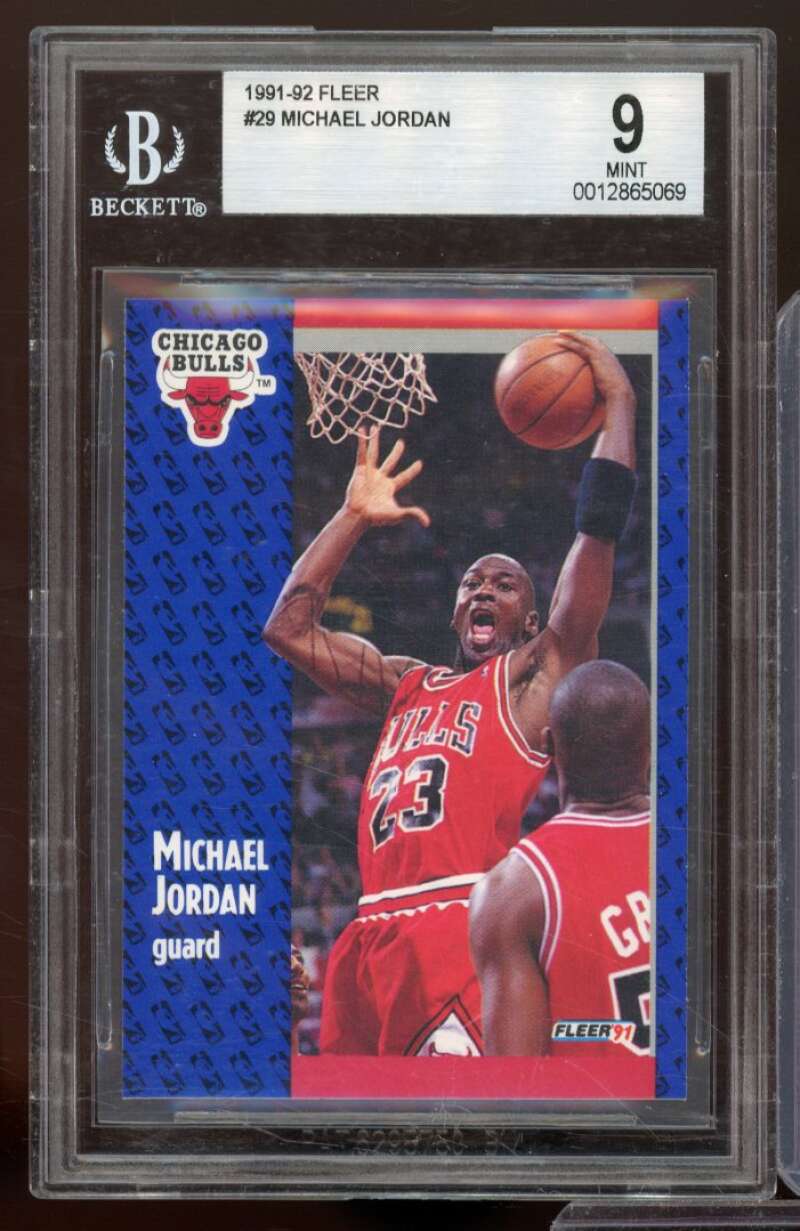 Michael Jordan Card 1991-92 Fleer #29 BGS 9 Image 1