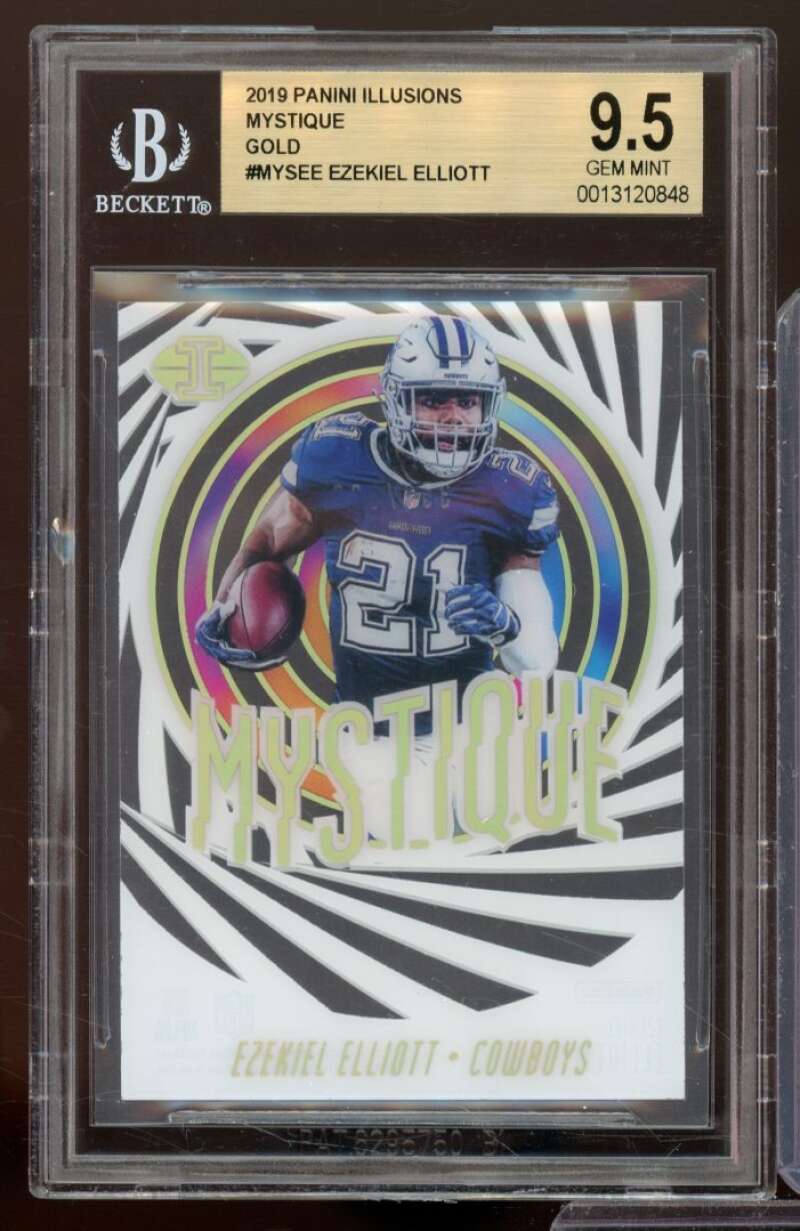 Ezekiel Elliott Card 2019 Panini Illusions Mystique Gold (pop 1) #MYSEE BGS 9.5 Image 1