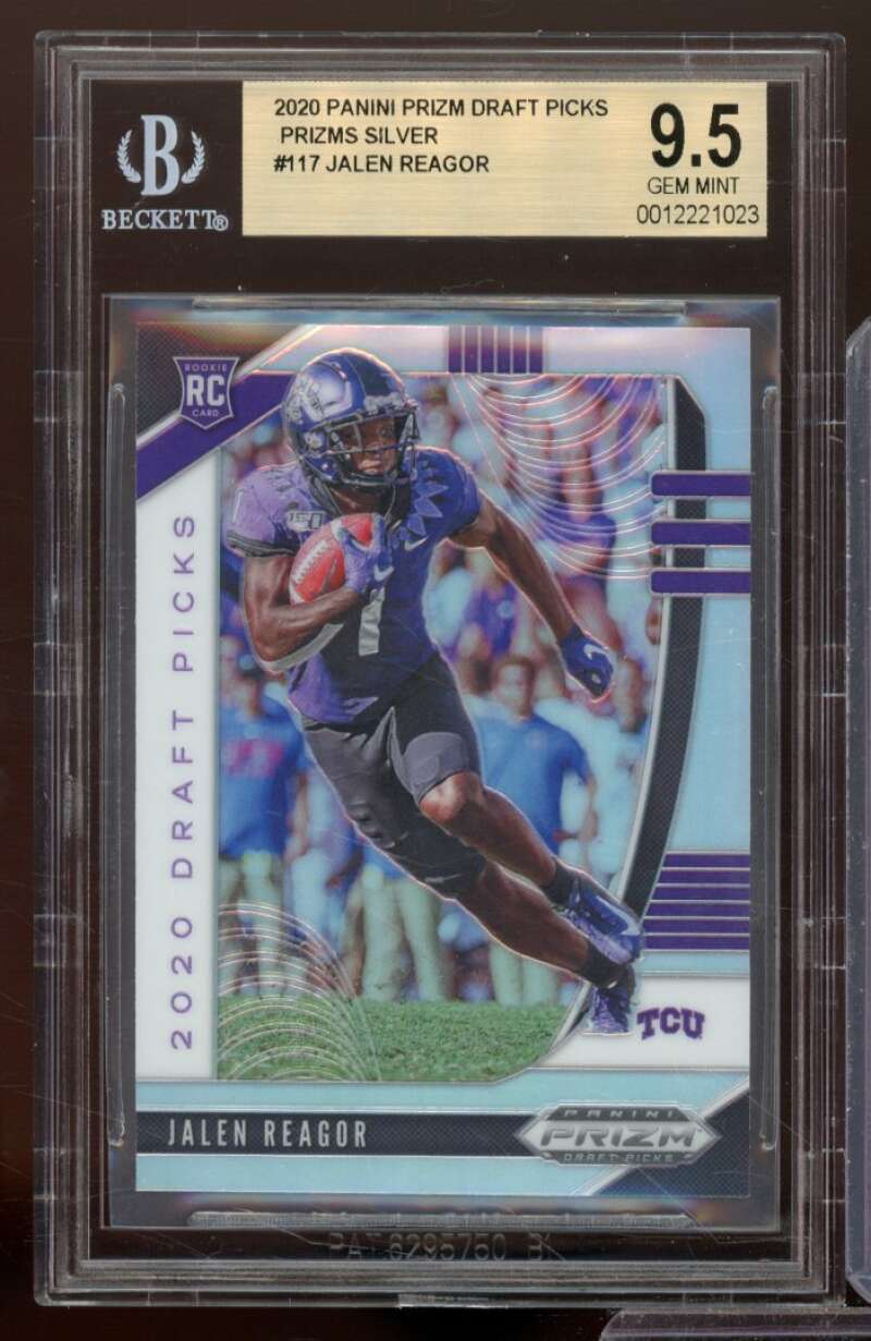 Jalen Reagor Rookie 2020 Panini Prizm Draft Picks Prizms Silver #117 BGS 9.5 Image 1