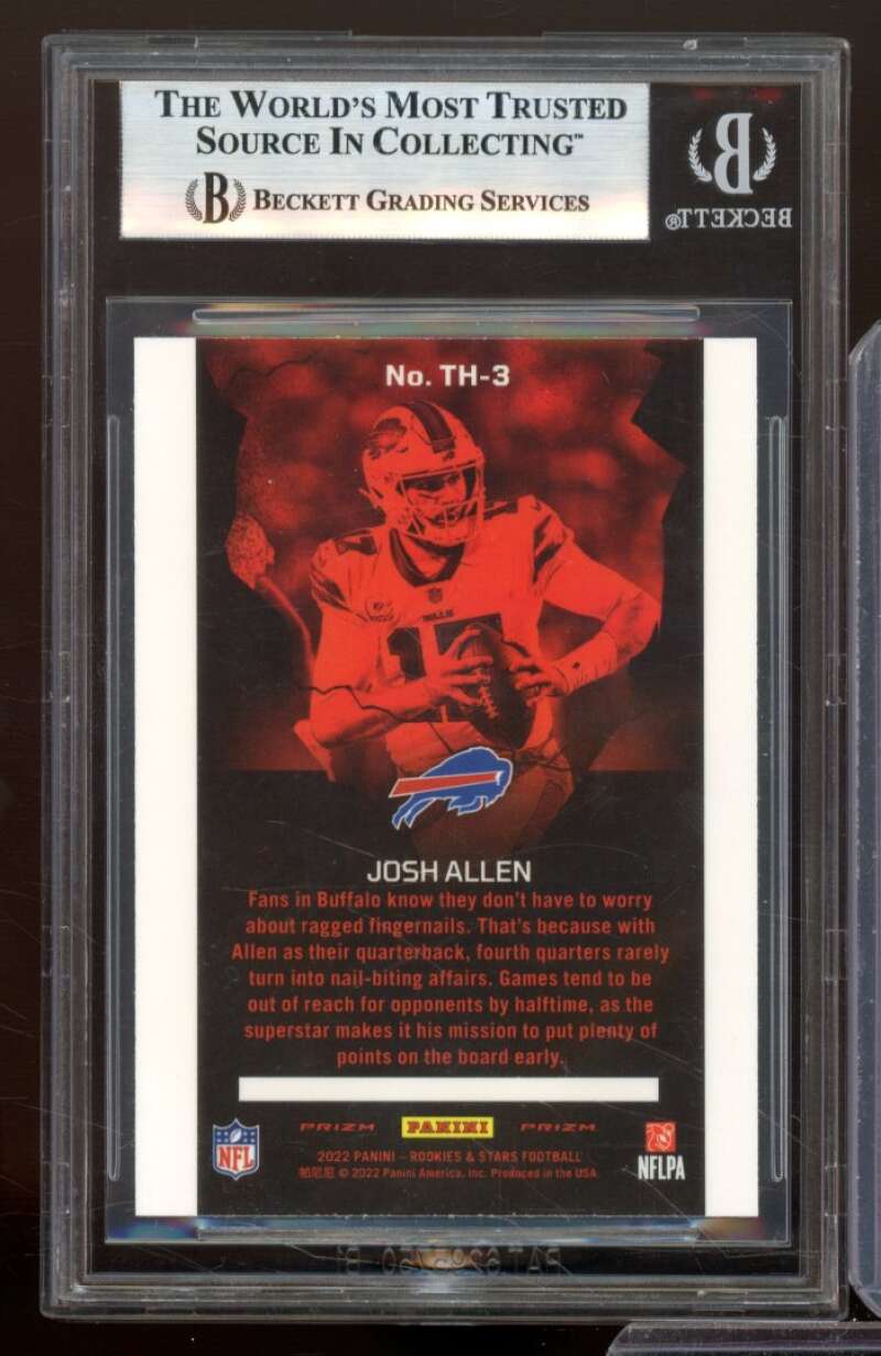 Josh Allen 2022 Rookies Stars Thrillers Silver #3 (pop 1) BGS 9 (8.5 9.5 9.5 9) Image 2