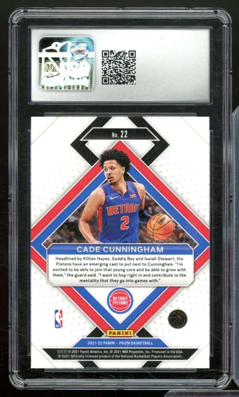 Cade Cunningham Rookie Card 2021-22 Panini Prizm Emergent #22 CGC 10 Image 2