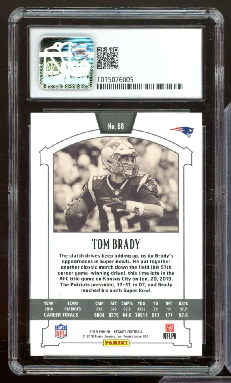 Tom Brady Card 2019 Panini Legacy #68 CSG 9.5 Image 2