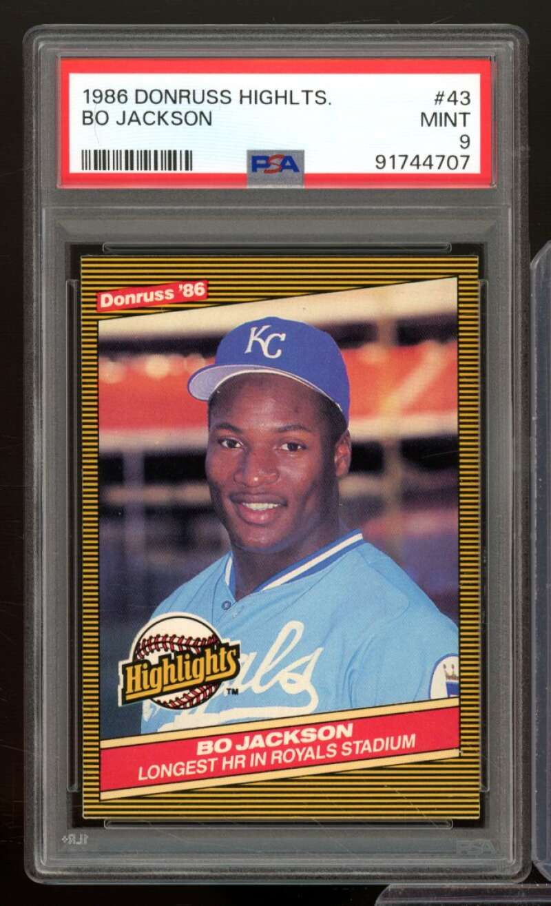 Bo Jackson Rookie Card 1986 Donruss Highlights #43 PSA 9 Image 1