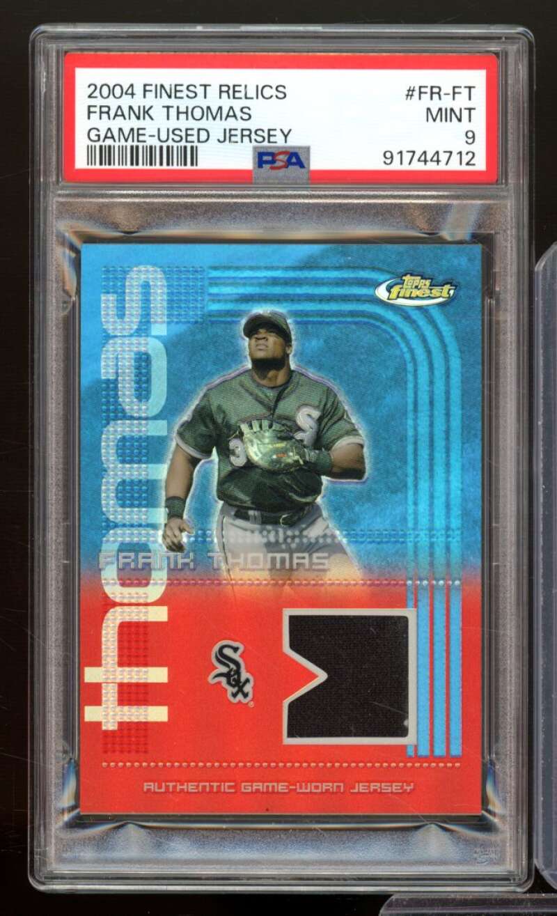 Frank Thomas Card 2004 Finest Relics Game-Used Jersey (pop 1) #FR-FT PSA 9 Image 1