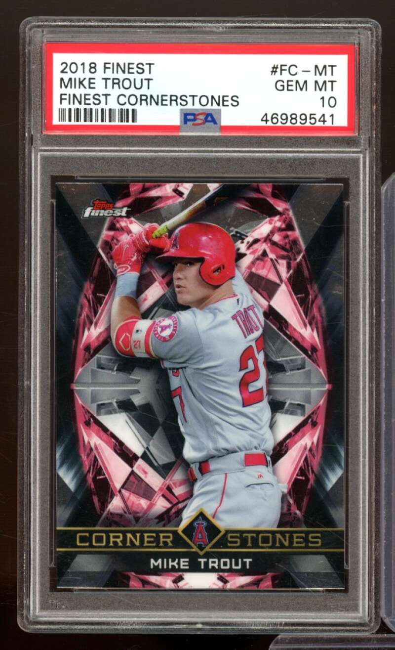 Mike Trout Card 2018 Finest Finest Cornerstones #FC-MT PSA 10 Image 1