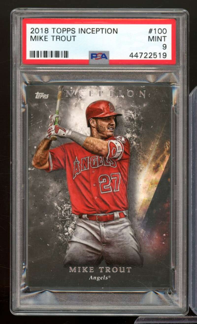 Mike Trout Card 2018 Topps Inception #100 PSA 9 Image 1