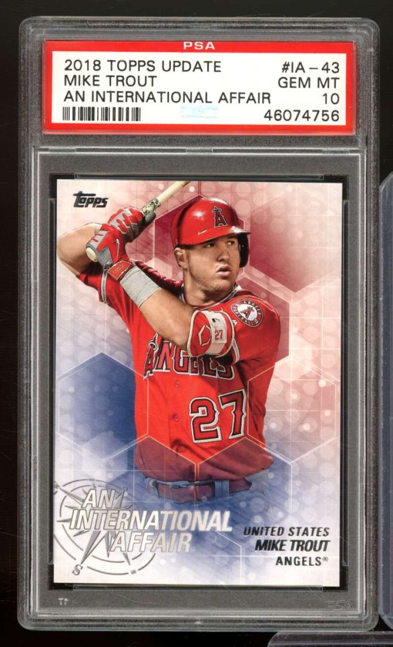 Mike Trout Card 2018 Topps Update International Affair #IA-43 PSA 10 Image 1