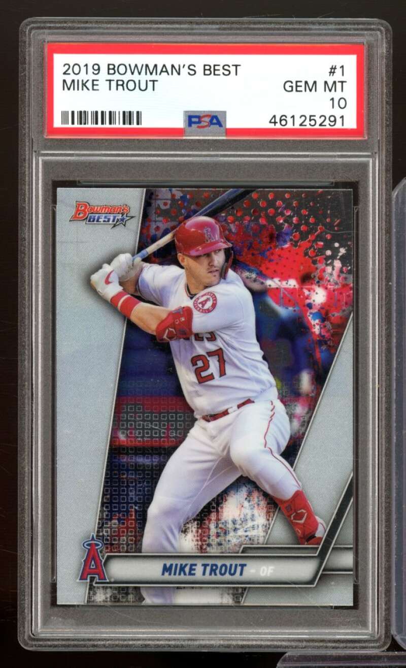 Mike Trout Card 2019 Bowman's Best #1 PSA 10 Image 1