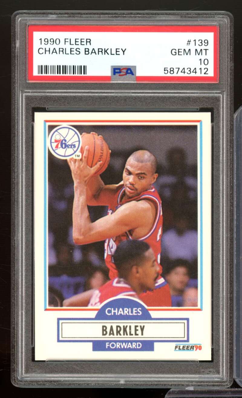 Charles Barkley Card 1990-91 Fleer #139 PSA 10 Image 1