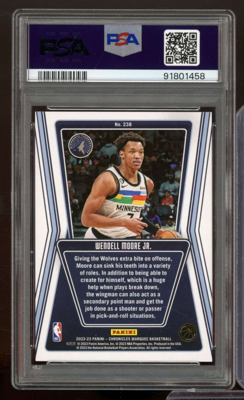 Wendell Moore Jr. Rookie Card 2022-23 Chronicles Platinum (1/1) #238 PSA 8 Image 2