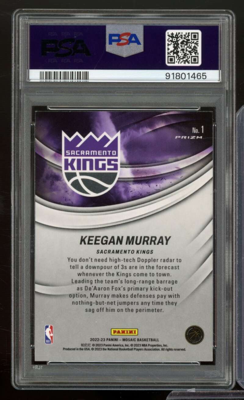 Keegan Murray Rookie Card 2022-23 Mosaic Storm Chasers #1 PSA 10 Image 2