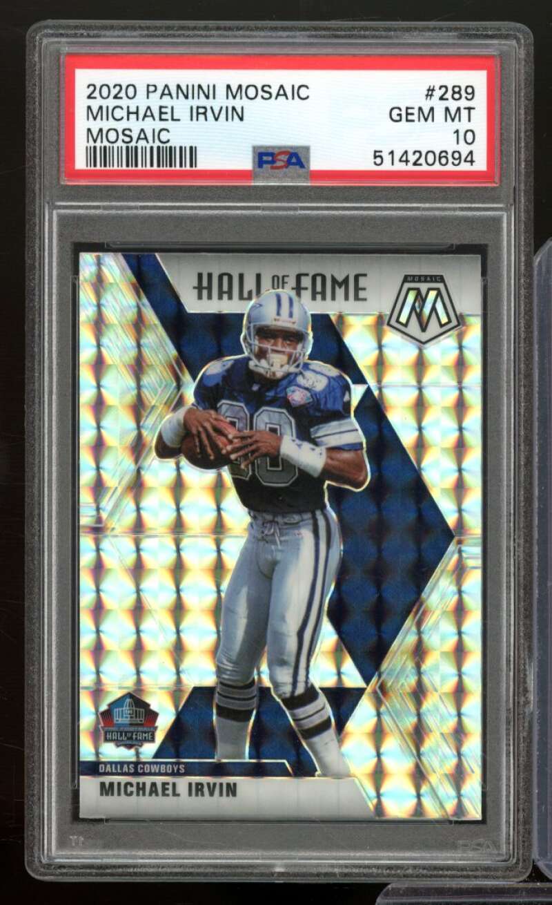 Michael Irvin Card 2020 Panini Mosaic Mosaic #289 PSA 10 Image 1