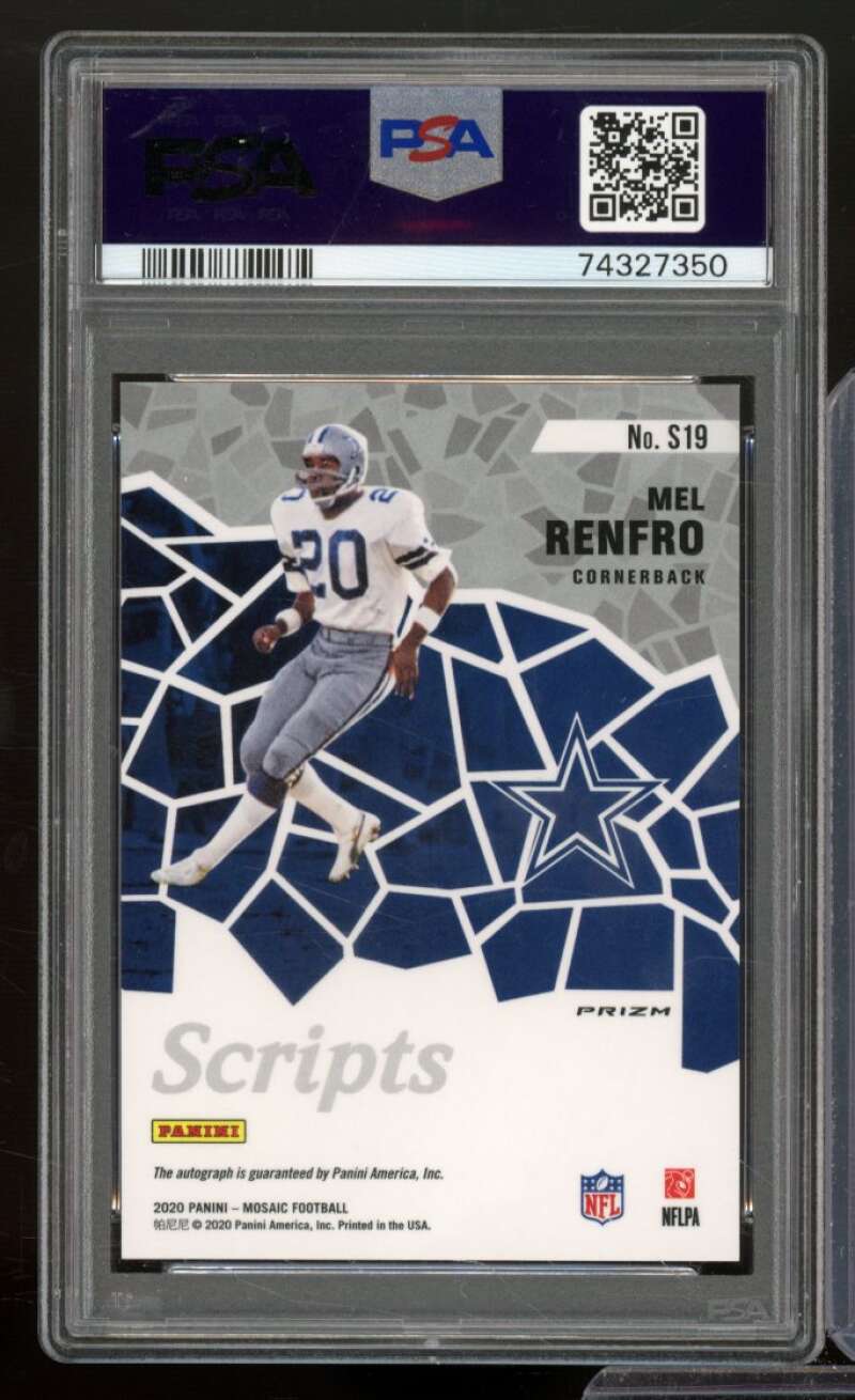 Mel Renfro Card 2020 Panini Mosaic Scripts (#S19 PSA 9 Image 2