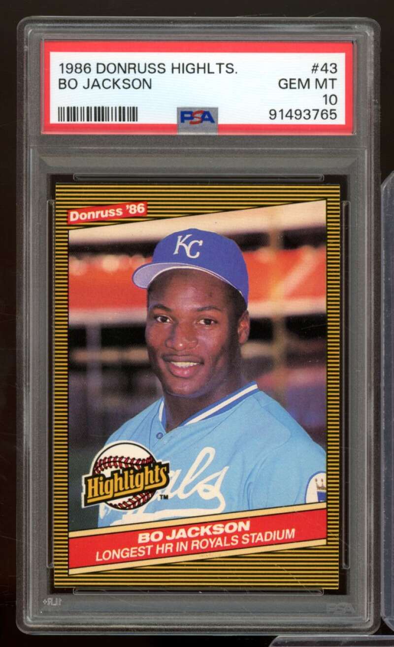 Bo Jackson Rookie Card 1986 Donruss Highlights #43 PSA 10 Image 1