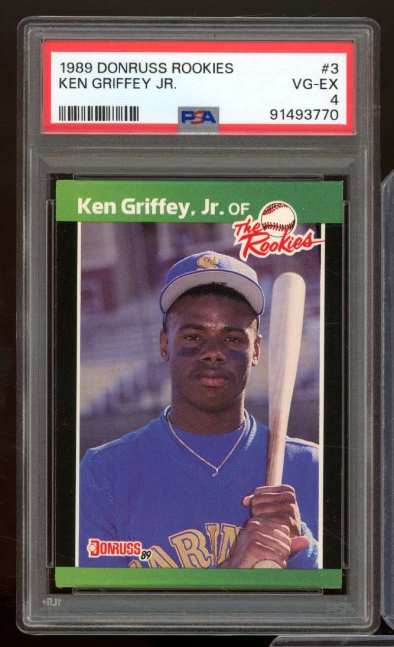 Ken Griffey Jr. Rookie Card 1989 Donruss Rookies #3 PSA 4 Image 1