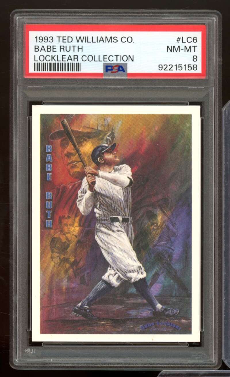 Babe Ruth Card 1993 Ted Williams Co. Locklear Collection #LC6 PSA 8 Image 1