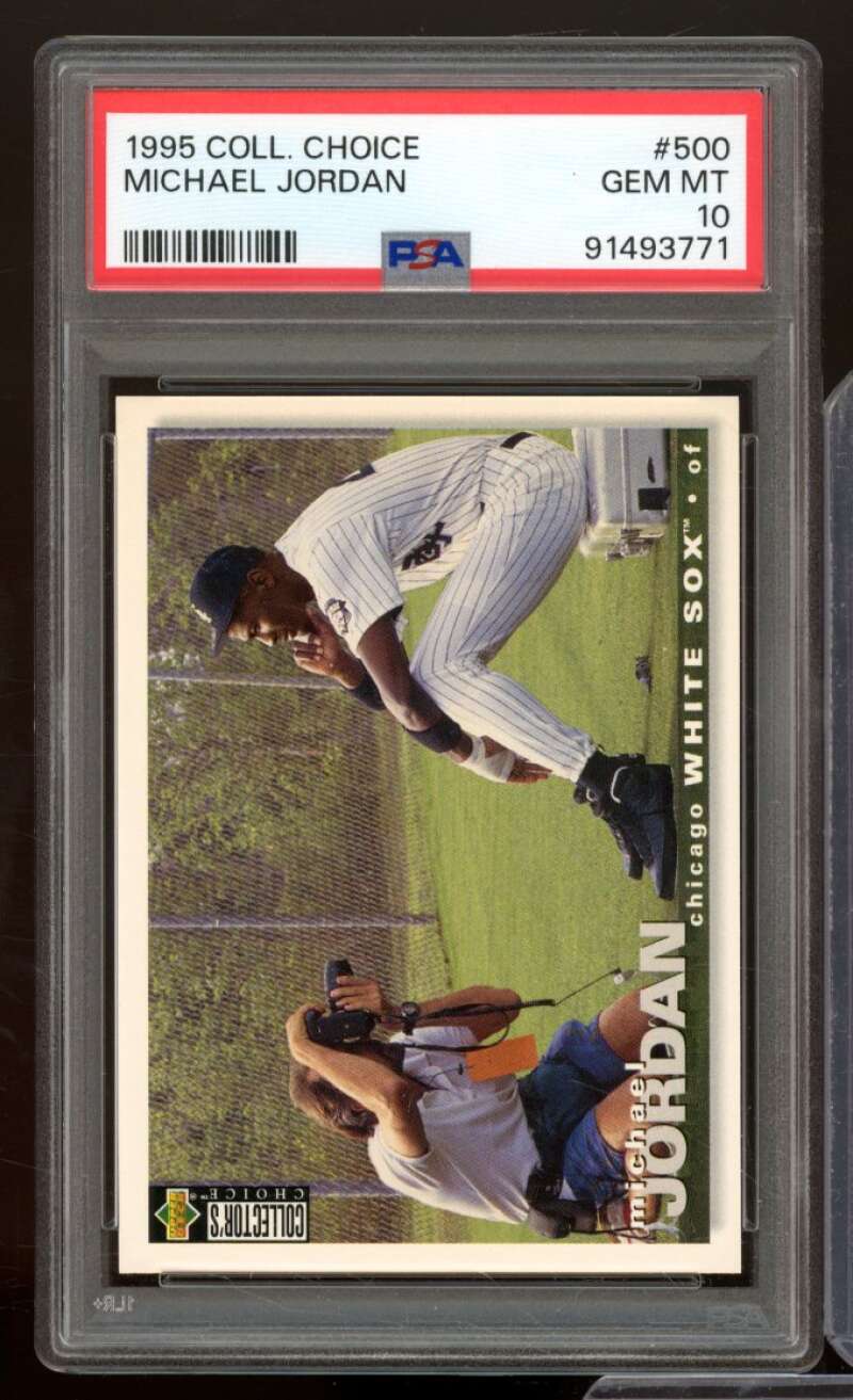 Michael Jordan Baseball Rookie Card 1995 Collector's Choice #500 PSA 10 Image 1