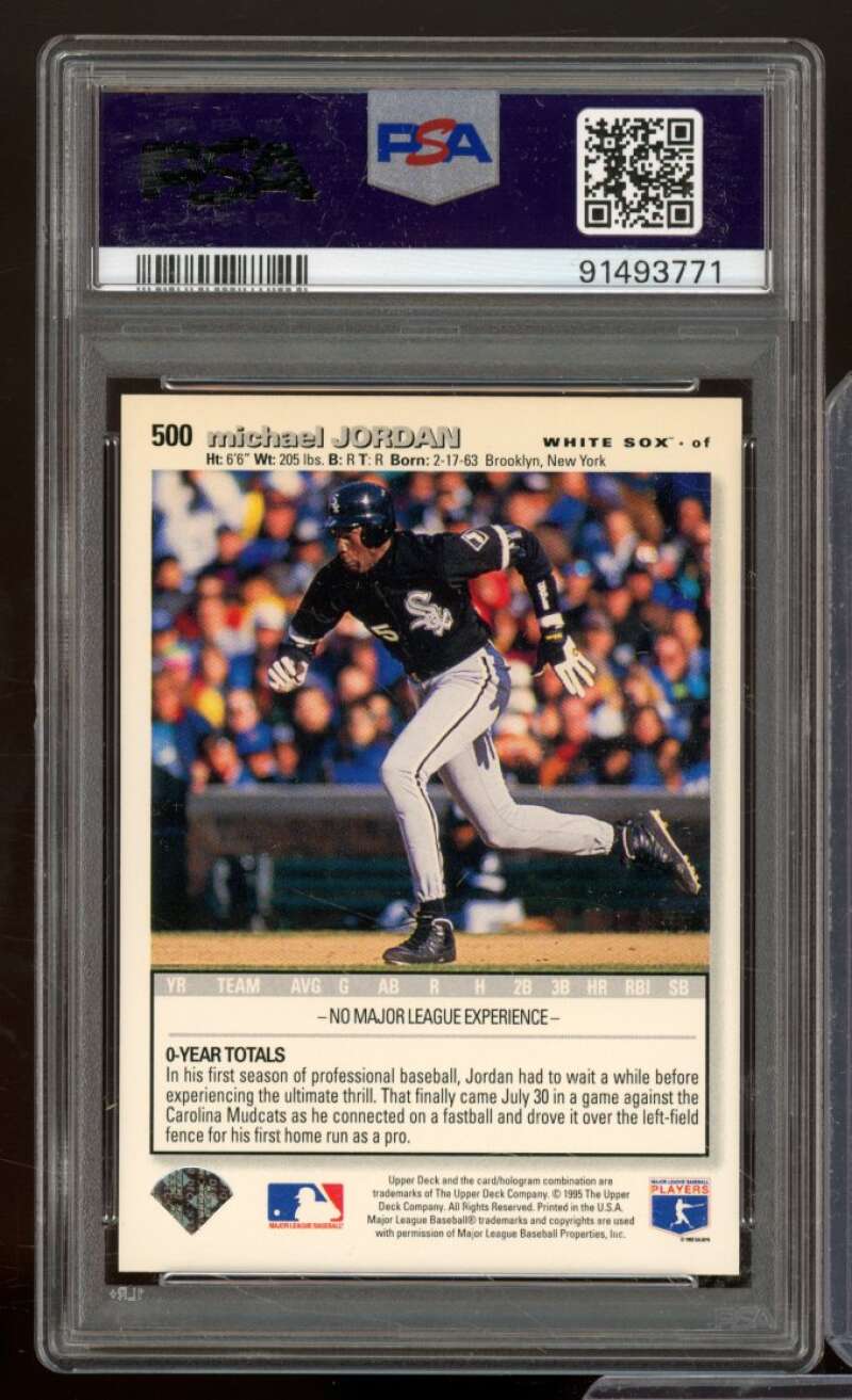 Michael Jordan Baseball Rookie Card 1995 Collector's Choice #500 PSA 10 Image 2