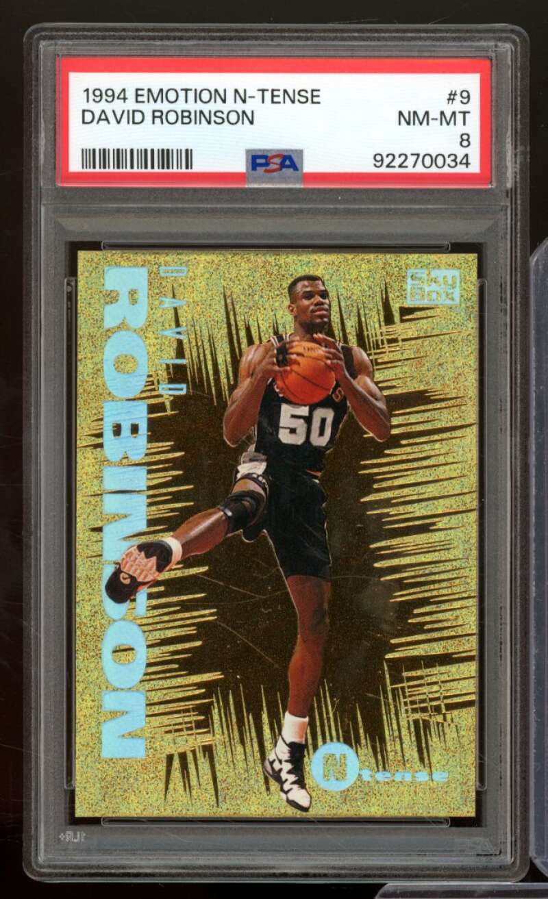 David Robinson Card 1994-95 Emotion N-Tense #9 PSA 8 Image 1