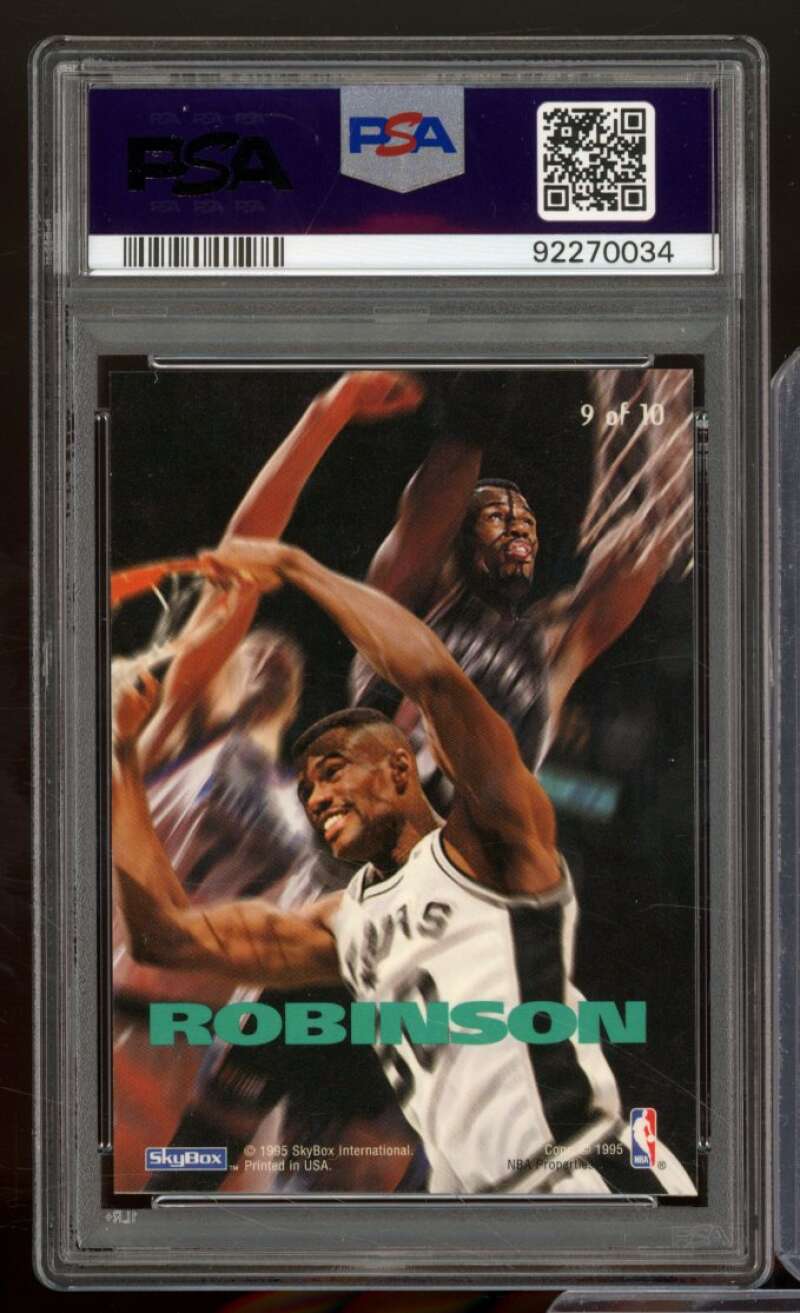 David Robinson Card 1994-95 Emotion N-Tense #9 PSA 8 Image 2