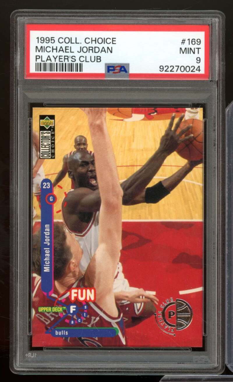 Michael Jordan Card 1995-96 Collector's Choice Player's Club #169 PSA 9 Image 1