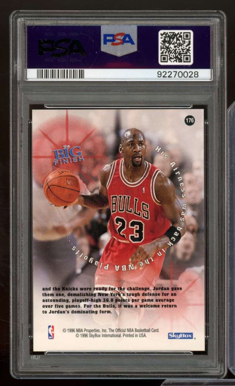 Michael Jordan Card 1996-97 Hoops #176 PSA 10 Image 2