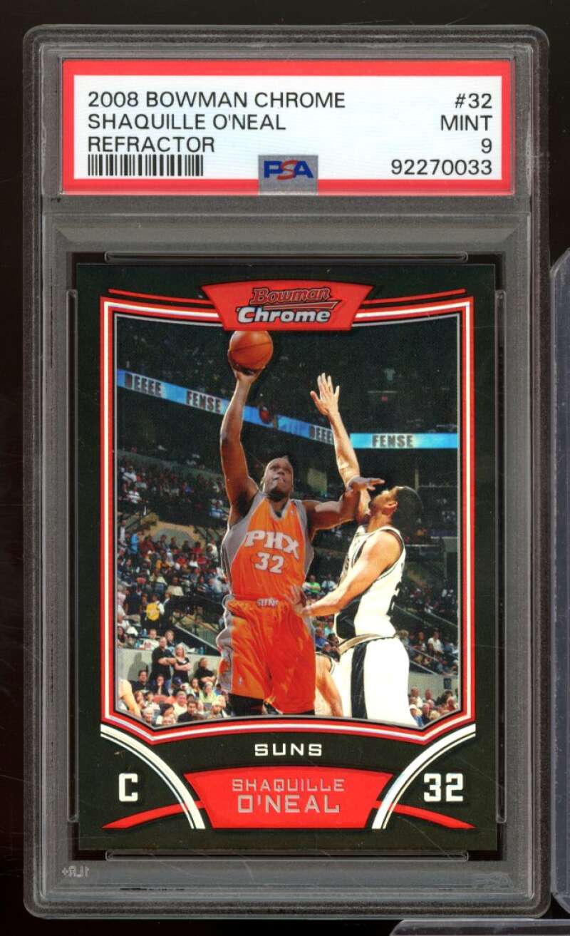 Shaquille O'Neal Card 2008-09 Bowman Chrome Refractor #32 PSA 9 Image 1