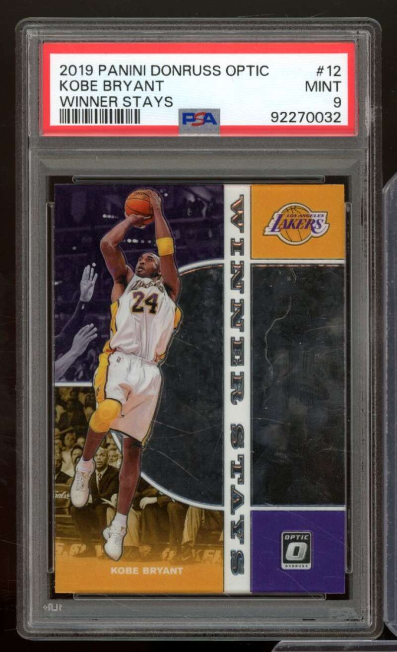 Kobe Bryant Card 2019-20 Panini Donruss Optic Winner Stays #12 PSA 9 Image 1