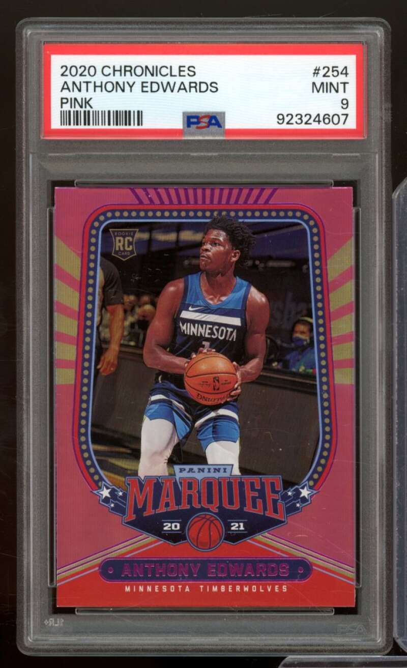 Anthony Edwards Rookie Card 2020-21 Chronicles Pink #254 PSA 9 Image 1