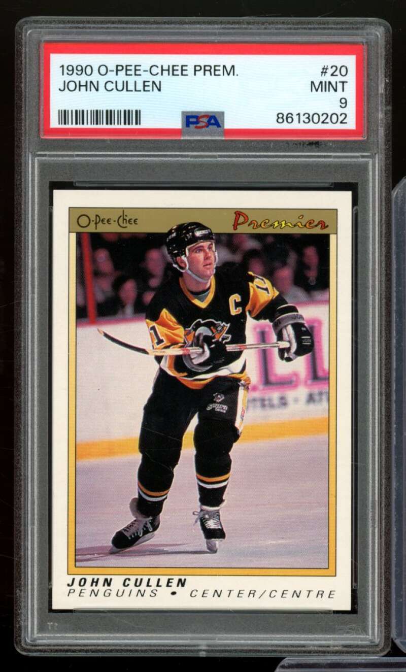 John Cullen Card 1990-91 O-Pee-Chee Premier #20 PSA 9 Image 1