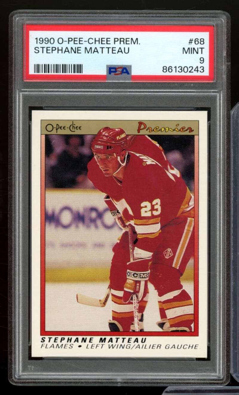 Stephane Matteau Rookie Card 1990-91 O-Pee-Chee Premier #68 PSA 9 Image 1