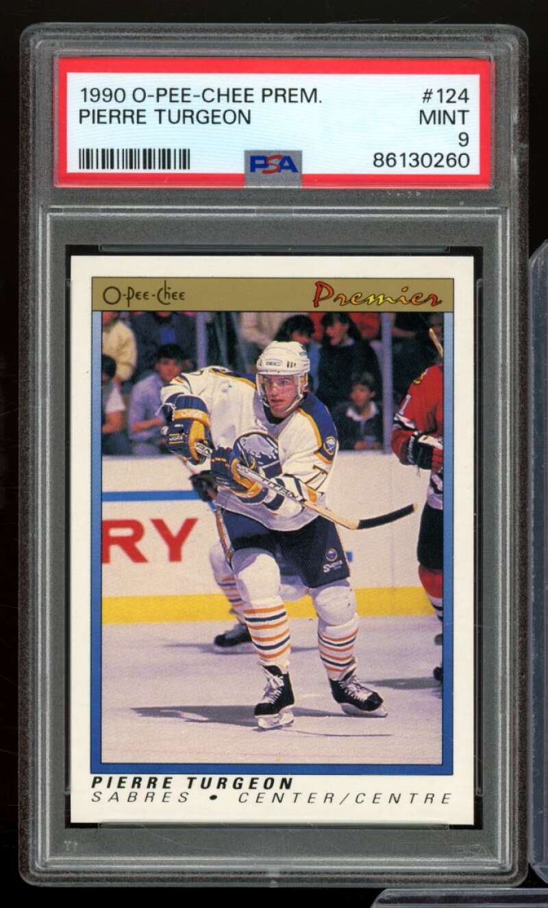 Pierre Turgeon Card 1990-91 O-Pee-Chee Premier #124 PSA 9 Image 1