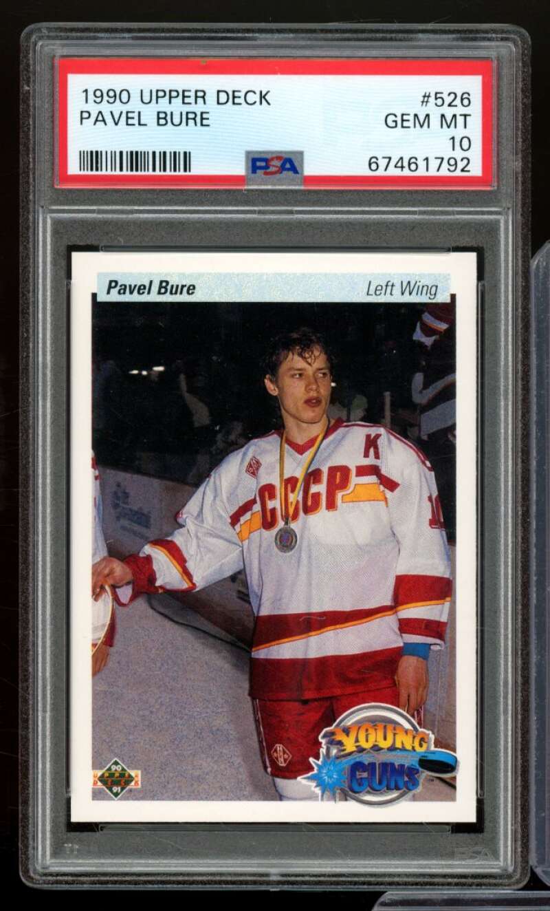 Pavel Bure Rookie Card 1990-91 Upper Deck #526 PSA 10 Image 1