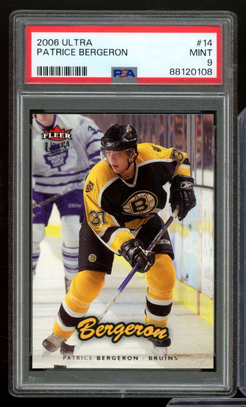 Patrice Bergeron Card 2006-07 Ultra #14 PSA 9 Image 1