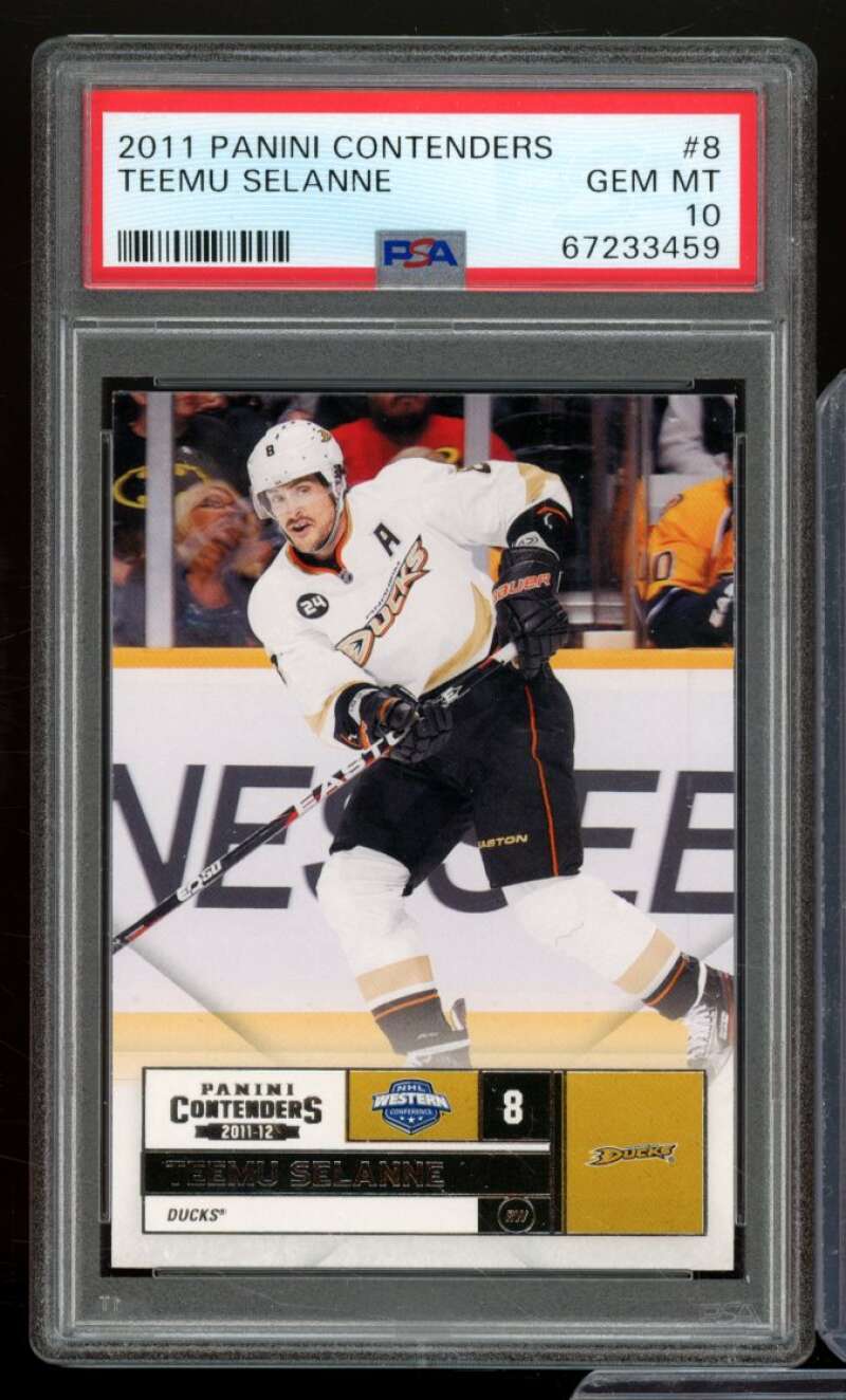 Teemu Selane Card 2011-12 Panini Contenders #8 PSA 10 Image 1