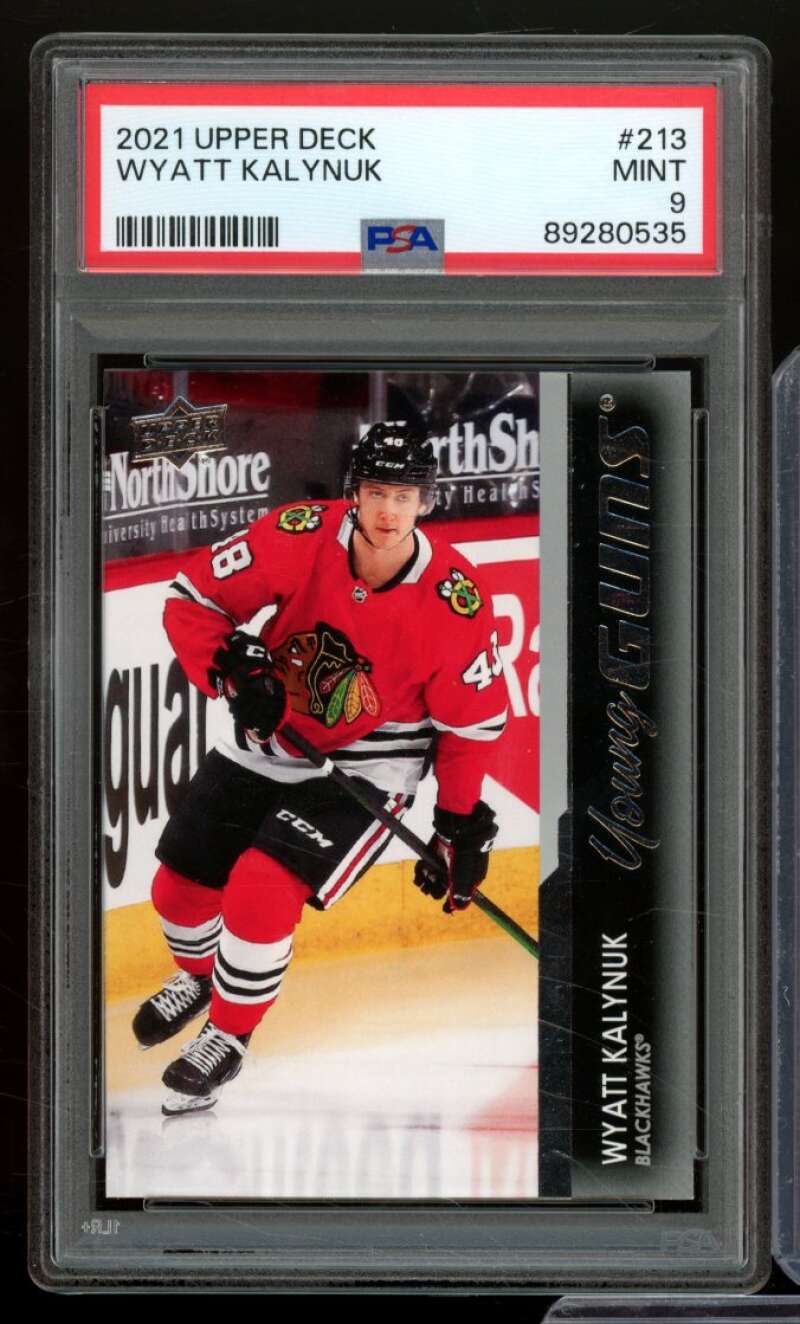 Wyatt Kalynuk Rookie Card 2021-22 Upper Deck #213 PSA 9 Image 1