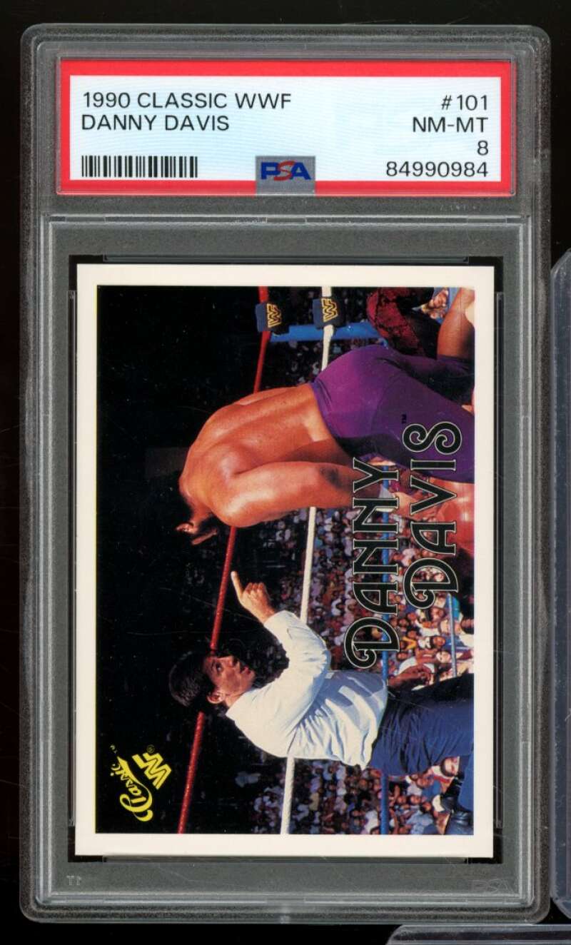 Danny Davis Card 1990 Classic WWF #101 PSA 8 Image 1